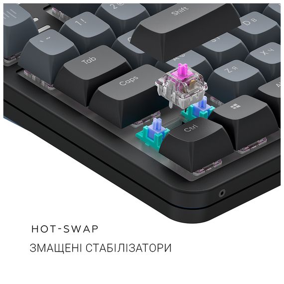 Клавіатура Dark Project ALU87 Midnight ABS RGB Mech G3MS Zircon Black (DPKB_MIDNIGHT_87_ANSI_UA) | Зображення 7