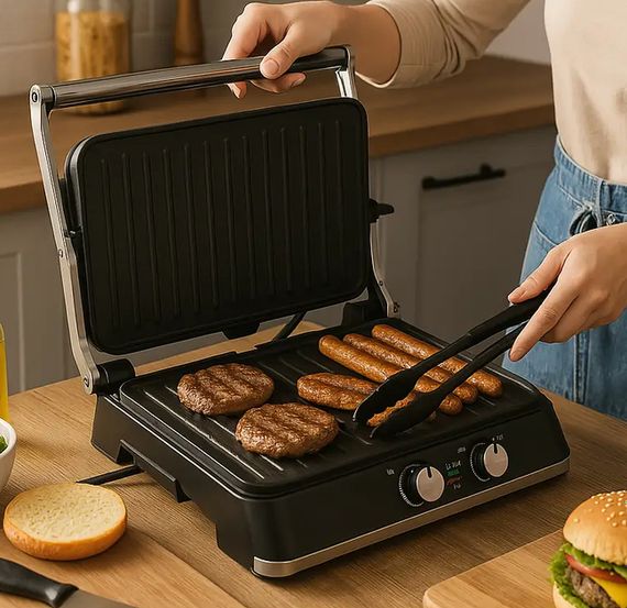 Електрогриль з антипригарним покриттям Crownberg CB-1084 34*24 см (46597-Cb 1084_1473) | Зображення 2