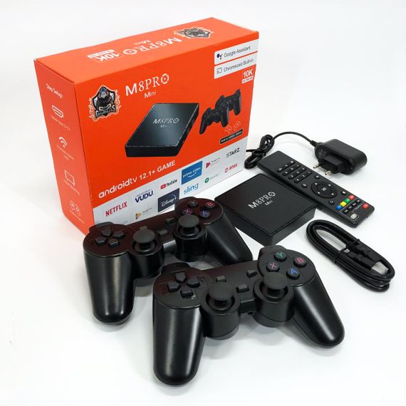 Игровая тв приставка AndroidTV+Game Box M8PRO Mini + 2 джойстика,  Игровая приставка с подключением к ТВ | Зображення 8