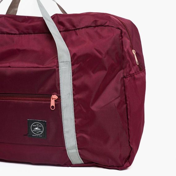 Складна дорожня сумка з кріпленням на валізу (48х32х16см), XL-676, Бордовий / Водонепроникна сумка для подорожей | Зображення 8