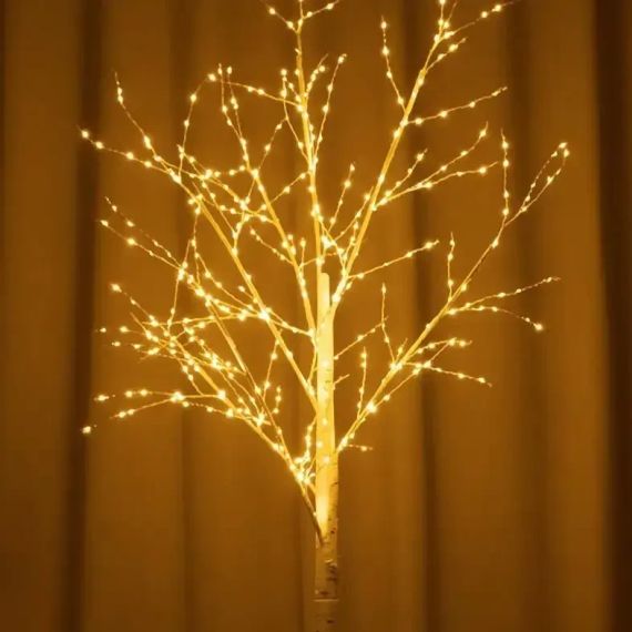 Світлодіодне декоративне дерево 1.5м, 320 LED, тепле біле світло / LED дерево нічник | Зображення 1