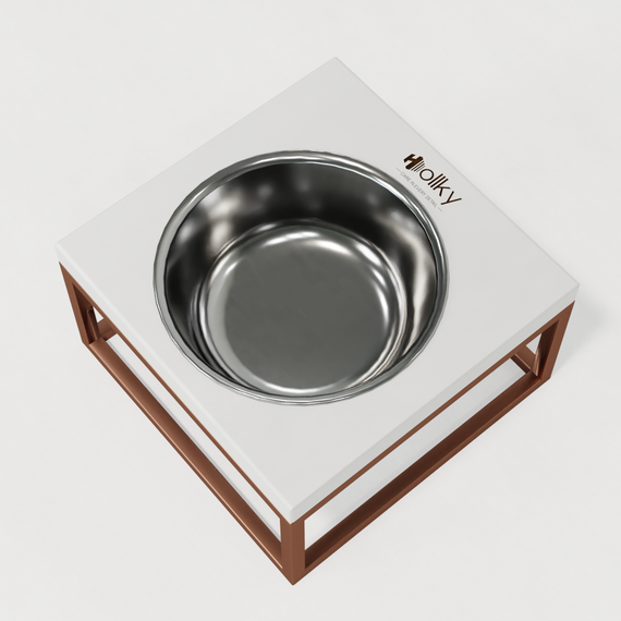 Миска на підставці для котів і середніх собак Hollky Base Solo M (1 × 0,8 л) Solo M-212110-GLWH | Зображення 1