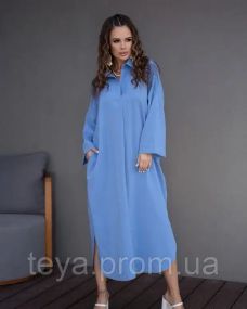 Плаття для жінок колір блакитний розмір 5XL FI_008307