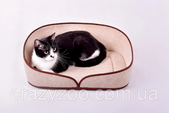 Лежак для собак і котів Kareline з повсті бежевий 40x27x15 см 30026/3 | Зображення 1