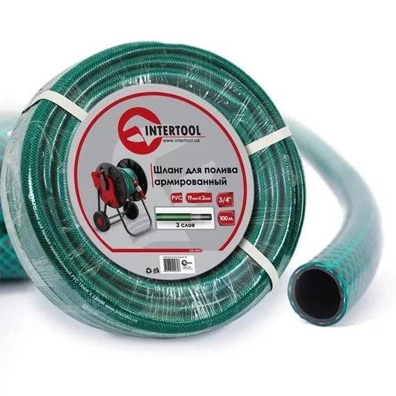 Шланг INTERTOOL GE-4047 для поливу 3-шари 3/4"армов.100м PVC