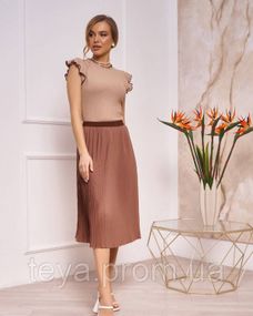 Спідниця для жінок колір коричневий розміри S, XL, M, L FI_001686