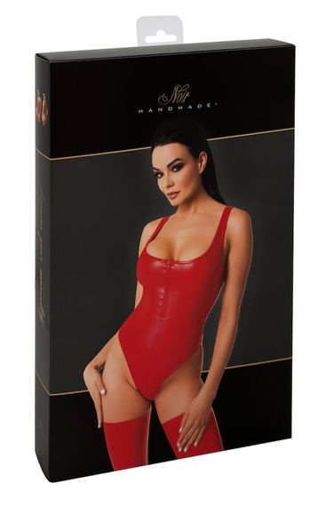 Боді Noir Handmade F352 Red powerwetlook body - XL | Зображення 7