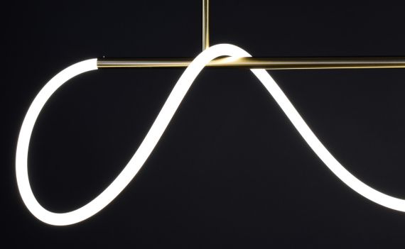 Люстра світлодіодна стельова LED світильник для квартири на стелю лед 27736 Латунь 54-84х35х120 см. | Зображення 5