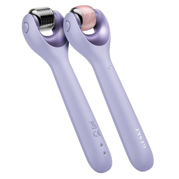 Електронний ролер для обличчя з мікроголками GESKE MicroNeedle Face Roller 9в1 purple | Зображення 5