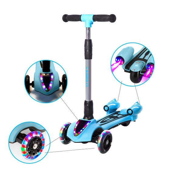 Дитячий турбо - самокат з димом та музикою GLANBER | Зображення 1