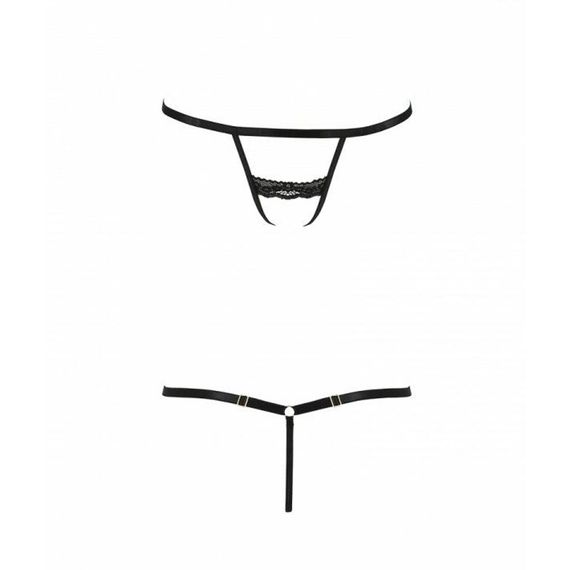 Трусики стрепи Passion Exclusive SHELLY THONG XXL/XXXL, black | Зображення 4
