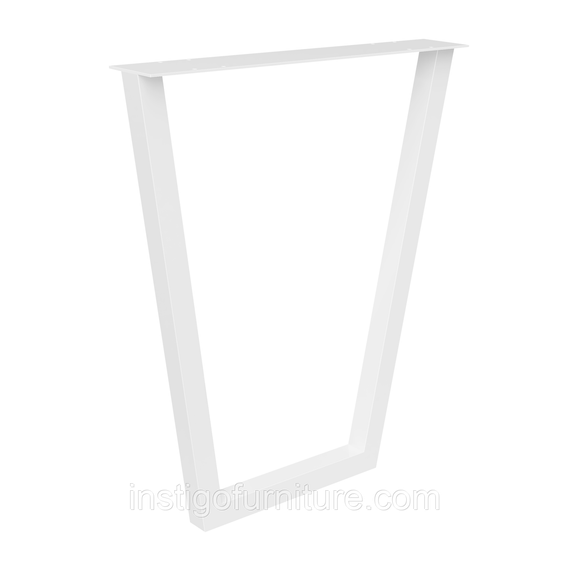 Опора ножка для стола из металла 630×100mm, H=730mm (профільна труба: 40x40mm) Белый | Зображення 3