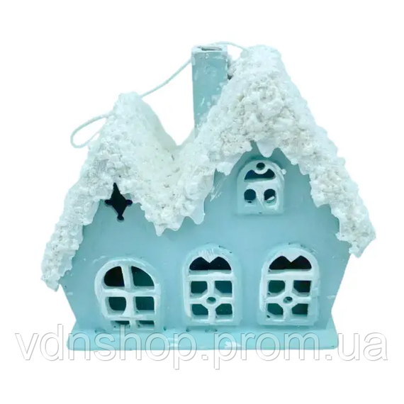 Декоративный новогодний домик из дерева 5×10×12 см Атлантик 28124499 | Зображення 1