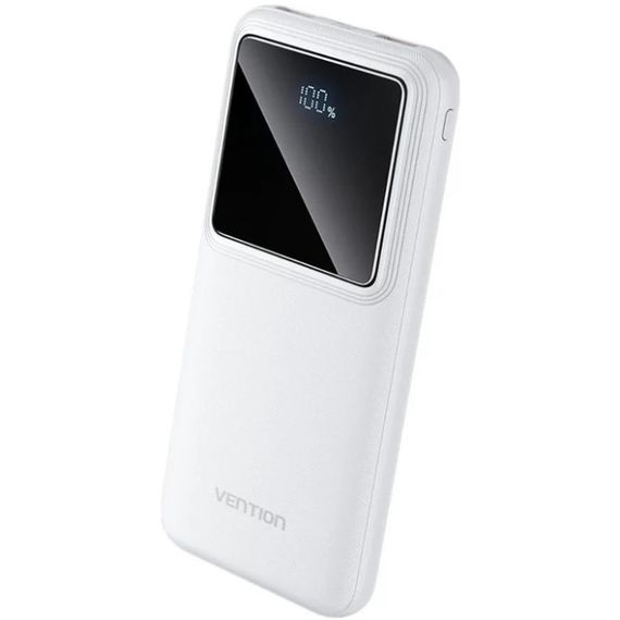 УМБ Vention 10000mAh 22.5W 3A PD,QC3.0, Micro-USB,USB-C,2xUSB-A, LED Display,White | Зображення 2