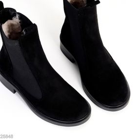 Повсякденні чорні замшеві черевики челсі низький хід зима 2026