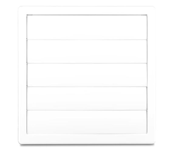 Вентиляційна решітка з регульованням АirRoxy KzZR 170x170 біла (02-331)