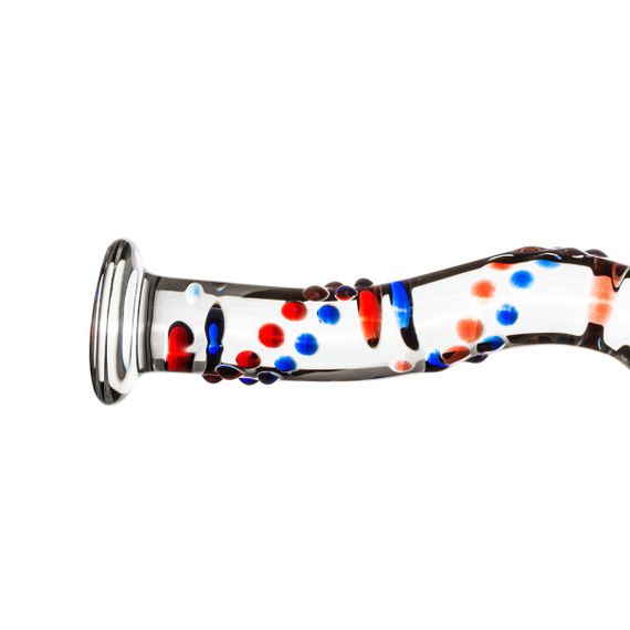 Скляний дилдо з вигинами і малюнком Gildo Glass Dildo No. 3 | Зображення 2