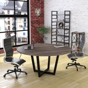 Стол круглый Loft Design D-1600 для переговоров дуб палена