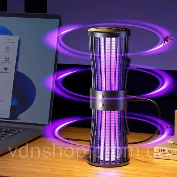 Безшумна лампа-пастка для комарів, нічник, зарядка через USB, LY-936 | Зображення 2