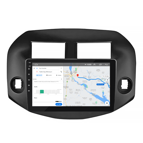 Штатная магнитола Lesko Toyota RAV4 2007-2012 10"4+64 4G+CarPlay Андроид 11 GPS Wi-Fi Premium | Зображення 3