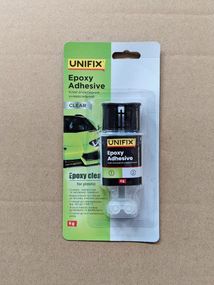 Клей эпоксидный двухкомпонентный для пластика шприц (прозрачный) 6г UNIFIX