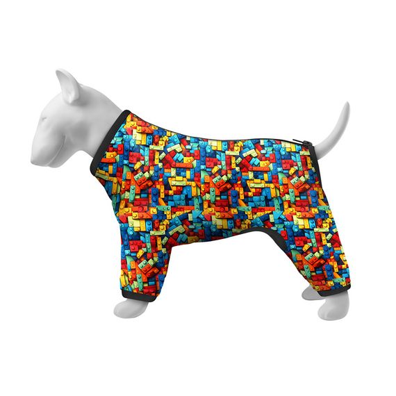Вітровка для собак WAUDOG Clothes, малюнок "Блоки", S35, В 47-51 см, С 35-39 см