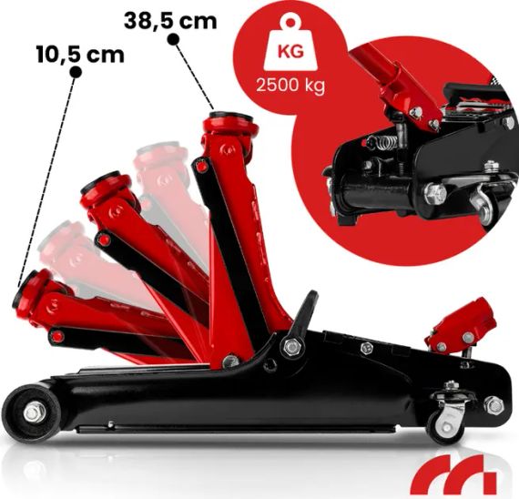 Домкрат гідравлічний підкатний 2.5т низькопрофільний 385мм | Зображення 8