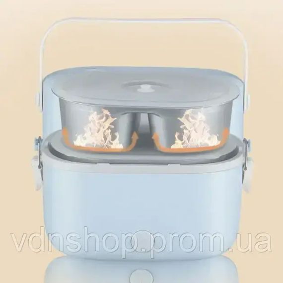 Ланч-бокс з підігрівом об'ємом 1 л на два контейнери з кришками LY-800 | Зображення 5