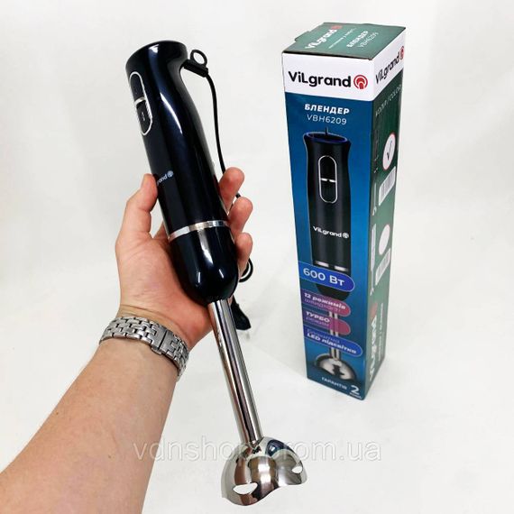 Занурювальний блендер для подрібнення продуктів вдома ViLgrand, Блендер із гострими сталевими лезами VQ-21 | Зображення 5