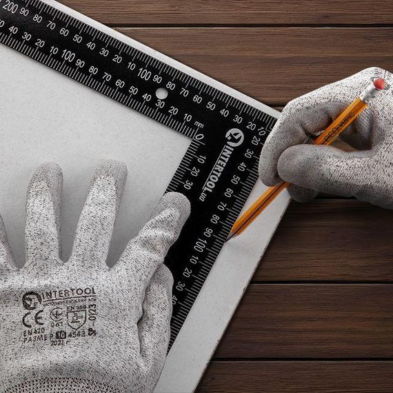 Косинець будівельний 600*400 мм INTERTOOL MT-2060 | Зображення 5