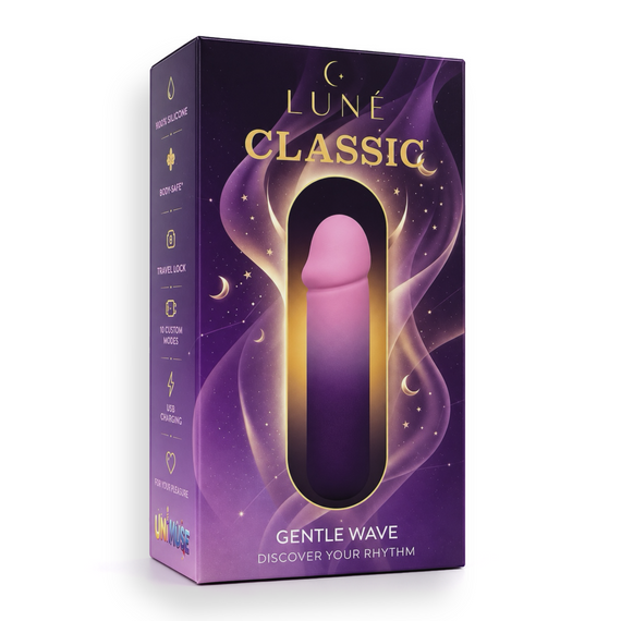 Компактная вибропуля LUNE CLASSIC с реалистичной головкой, 10 режимов, 10 × 2,3 см Sex Aura | Зображення 1