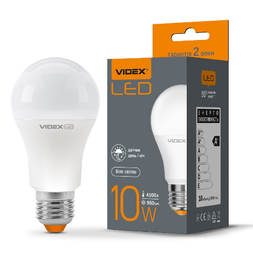 Лампа A60e 10W E27 4100К 220V LED Videx