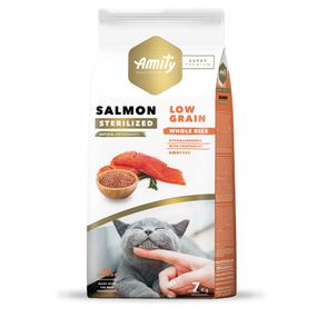 Сухий корм для стерилізованих котів з лососем Amity Super Premium Cat Sterilized Salmon, 7 кг
