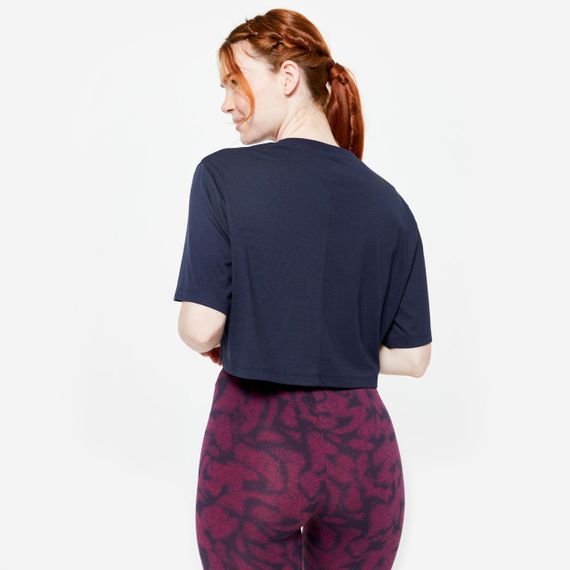 Футболка жіноча укорочена темно-синя - M | Зображення 2