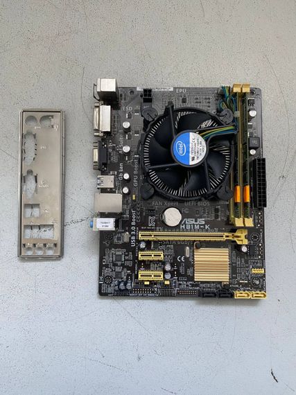 Комплект: материнська плата Asus H81M-K / Intel Core i5-4570 (4 ядра по 3.2 - 3.6 GHz) / 8GB DDR3 / Intel HD Graphics 4600 / Socket LGA1150 / Кулер BOX б/в + Подарунок Розумна інтерактивна зубна щітка Colgate Connect M1 / Bluetooth | Зображення 3