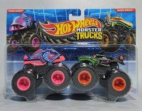 Подарунковий набір 2 монстр-траки Хот Вілс Піранья і Акула Оригінал Hot Wheels Monster Trucks Piran-Ahhhh vs Shark Wreak