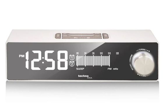 Годинник настільний з радіо Technoline WT483 White/Silver (WT483) (DAS302714) | Зображення 1