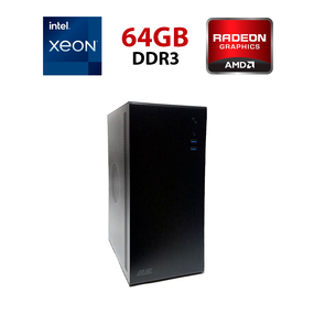 Робоча станція 2E Credo V200B-400 (2E-V200B-400) Башта / Intel Xeon E5-2670 v1 (8 (16) ядер по 2,6 - 3,3 ГГц) / 64 ГБ DDR3 / 240 ГБ SSD / AMD FirePro W7100, 8 ГБ GDDR5, 256-біт / Win 10 Pro б/в