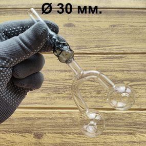 Стеклянная трубка Skull Double Oil Black