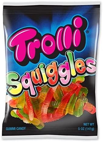Цукерки желейні жувальні Trolli Squiggles (Чорв'ячки), 200 г, Німеччина, черв'яки цукерки