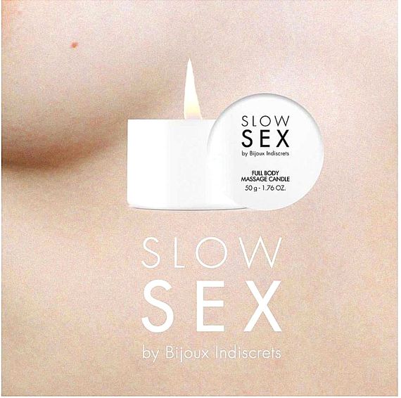 Масажна свічка з оліями, ароматна, Bijoux Indiscrets Massage Candle Slow Sex, 50 мл | Зображення 2
