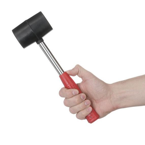 Киянка гумова 450 г металева ручка INTERTOOL HT-02311 | Зображення 4