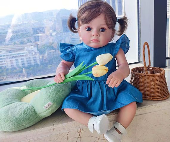 Силіконова Колекційна Лялька Реборн Reborn Дівчинка Беккі ( Вінілова Лялька ) Висота 60 см | Зображення 2