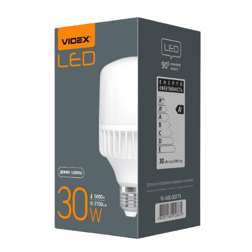 Лампа A80 30W E27 5000К 220-240V LED Videx | Зображення 1