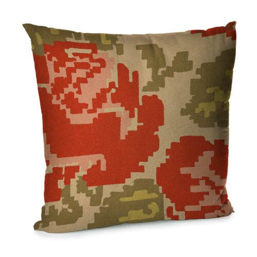 Подушка диванная с бархата Вот такой цветок 45x45 см (45BP_23J007) | Зображення 3