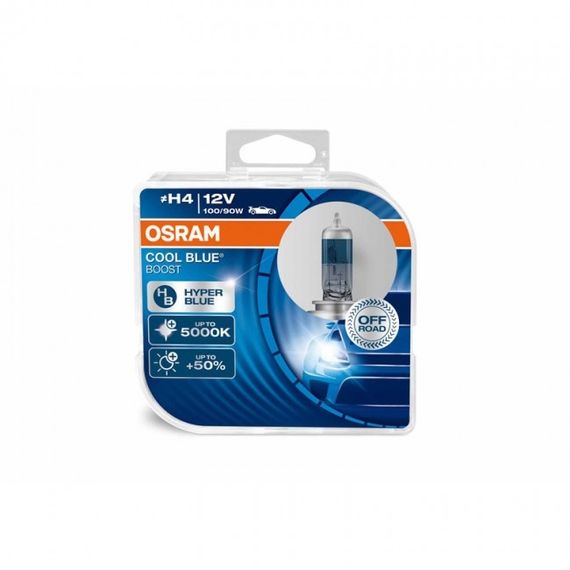 Комплект галогеновых ламп Osram 62193CBB Cool Blue Boost PLUS H4 100/90W 12V P43T 10X2 HardDuopet | Зображення 2