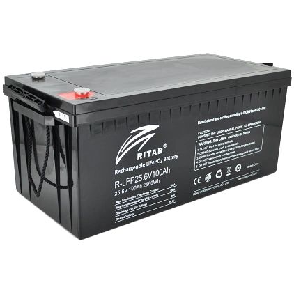 Ritar LiFePO4 25.6В 2.56кВт•ч 100А Літієва акумуляторна батарея