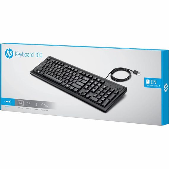 Клавіатура HP 100 USB Black (2UN30AA) | Зображення 3