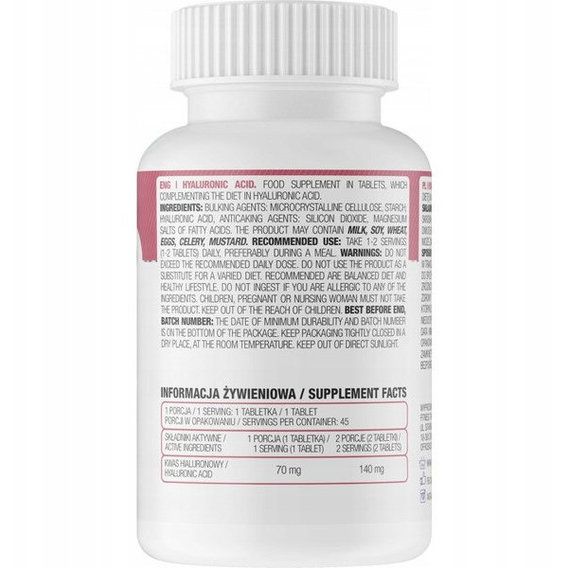 Хондропротектор (для спорта) OstroVit Hyaluronic Acid 90 Tabs | Зображення 1