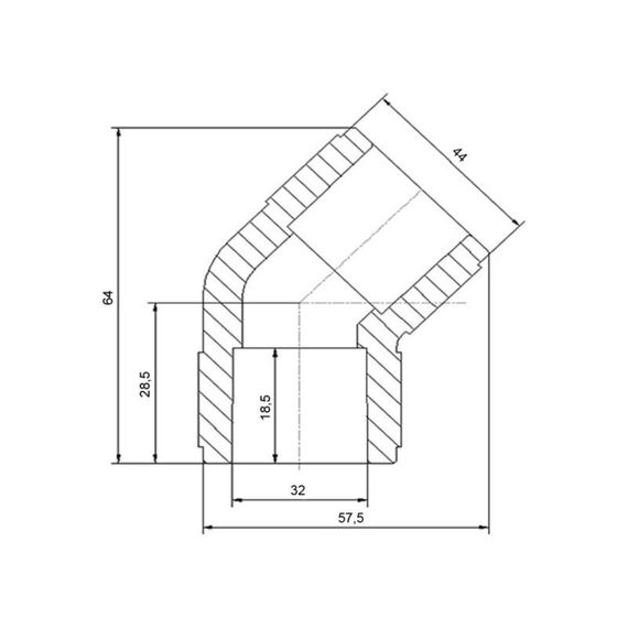 Уголок PPR Blue Ocean "Белый" 32, 45° | Зображення 1